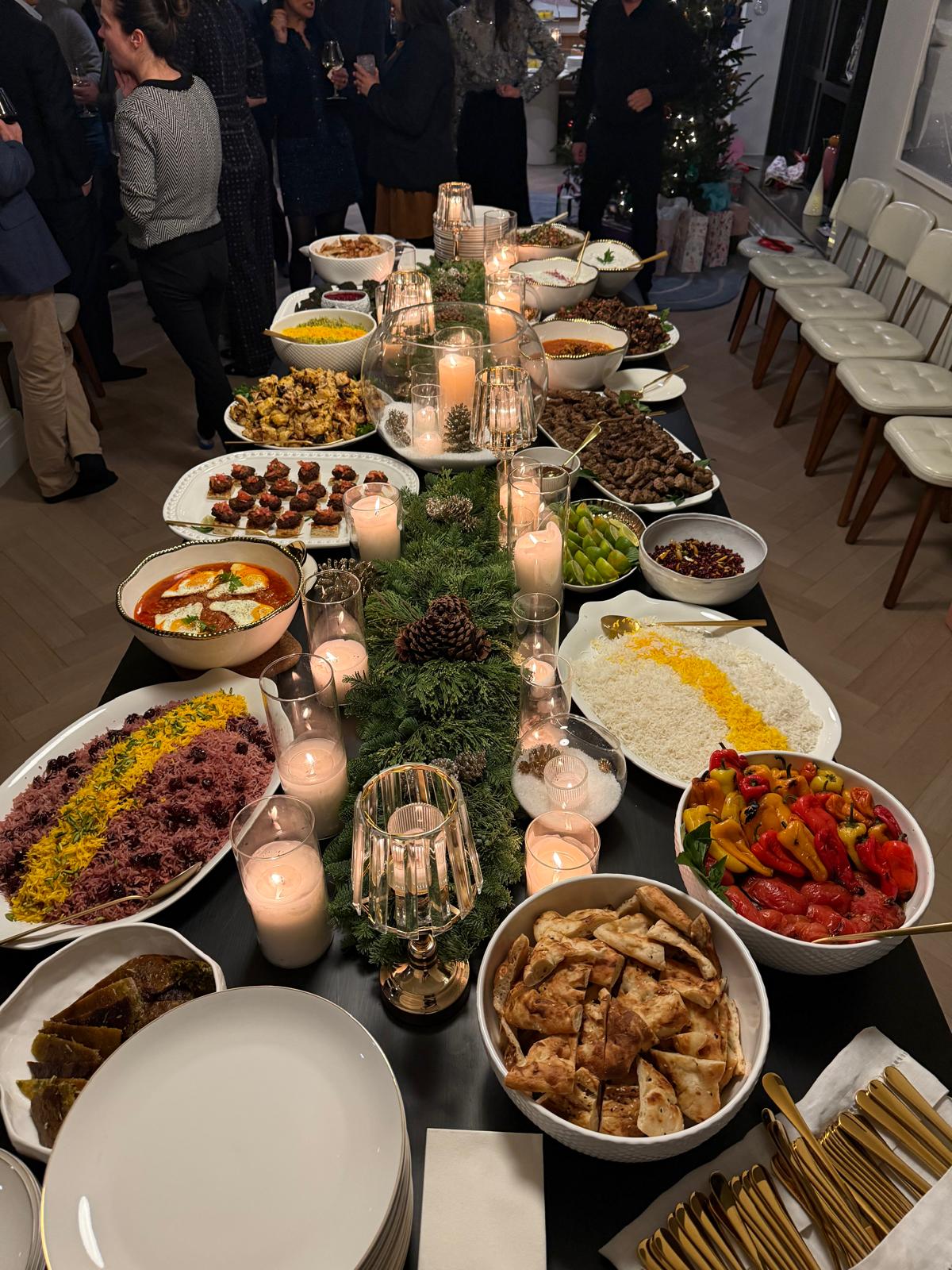 Persian feast spread at Zikrayat event